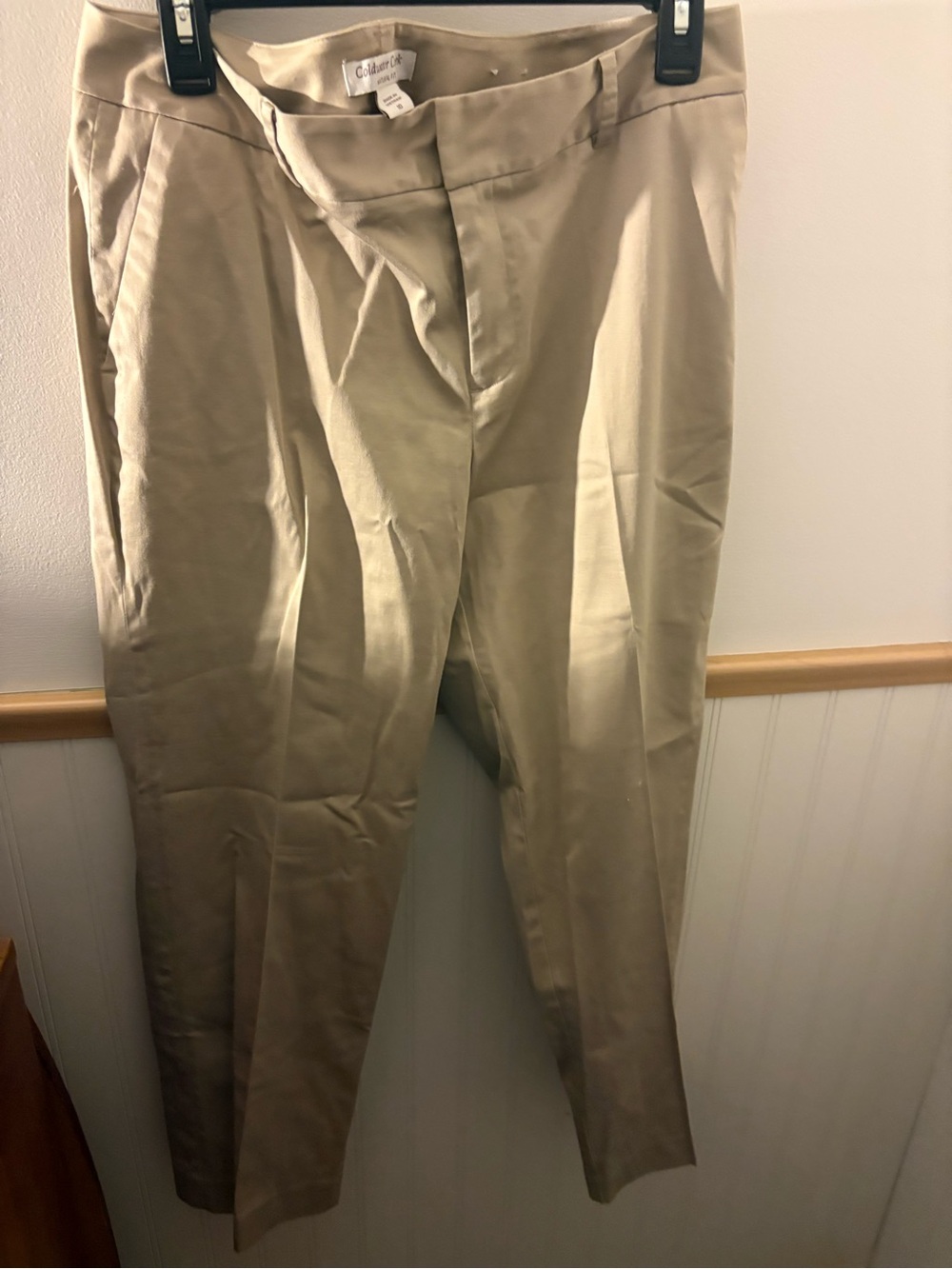 Coldwater Creek Womens Size 10 Khaki Tan Natural Fit Straight Leg Pants